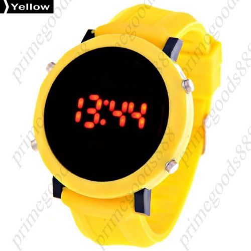 Unisex Sports Watch Round Case Digital Wrist Watch Wrist watch in Yellow