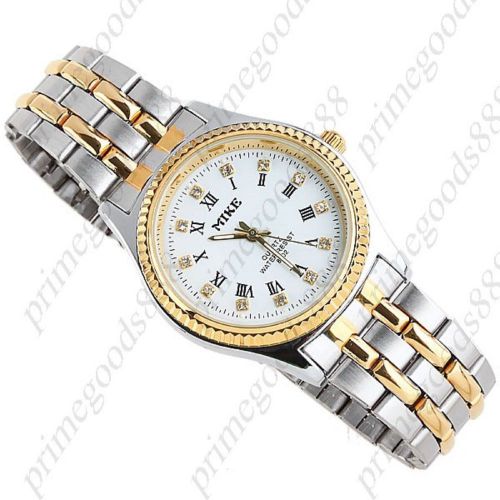 Stylish round case stainless steel quartz wrist watch for men boy male for sale