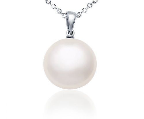 Freshwater coin cultured pearl pendant in sterling silver free shipping for sale