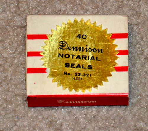 Partial Box 26 Dennison Shiny Gold Notarial Seals 32-326  1 1/2&#034; Across