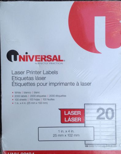 Universal Laser Printer Permanent Labels - UNV80104 - 10 Item Bundle