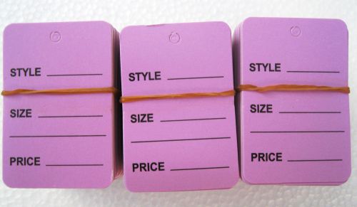 300 PCS. 1-1/4&#034;X1-7/8 Lavender  Cloth Price Hanging  Lables