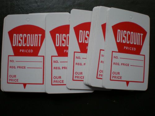 Discount Priced Price Tags -1-3/4 inch wide and 2-7/8 inch tall- approx 175 tags