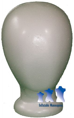 Blank Unisex Head, Styrofoam White