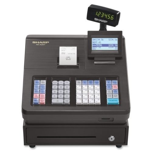 Sharp Cash Register - 2500 PLUs -25 Clerks -99 Departments -Thermal Printing