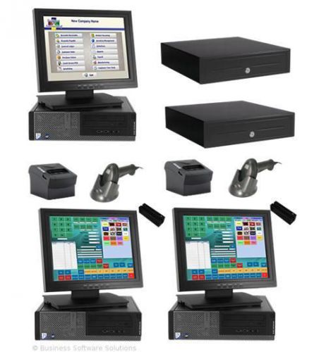 New 2 stn retail touch point of sale system w/ software for sale