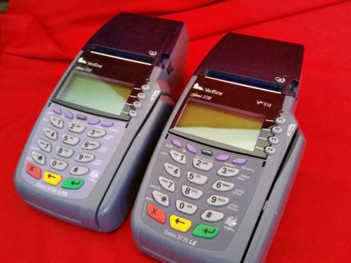 2 Verifone Omni 3730 VX510 Credit Card Machines &#034;Bad RTC Chip&#034;