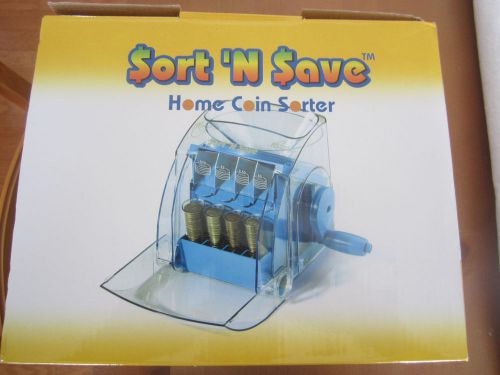 Royal Sovereign Sort &#039;N Save Manual Coin Sorter, Blue/Clear (MS-1) New