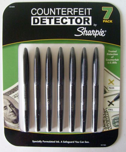 Sharpie Counterfeit Detector Check Real or Fake Cash Bills Markers Pens 7 Pk  ?