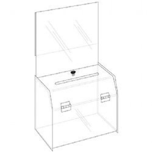 9x7x6 clear locking ballot box sign holder      lot of 6      ds-sbbl-976h-6 for sale