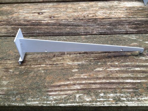 16 USED - 12&#034; Slatwall Knife Shelf Metal Brackets With Lip - WHITE