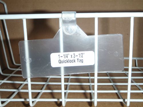 One-Piece Quick Locking Wire Shelf Tags (pkg of 100) FREE PRIORITY MAIL SHIPPING