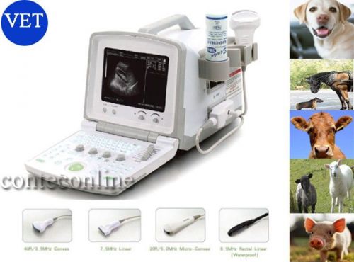 Veterinary portable ultrasound scanner with 6.5mhz endorectal linear probe600b-2 for sale
