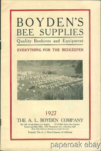 1927 Boyden&#039;s Bee Supply Beekeeping Catalogue