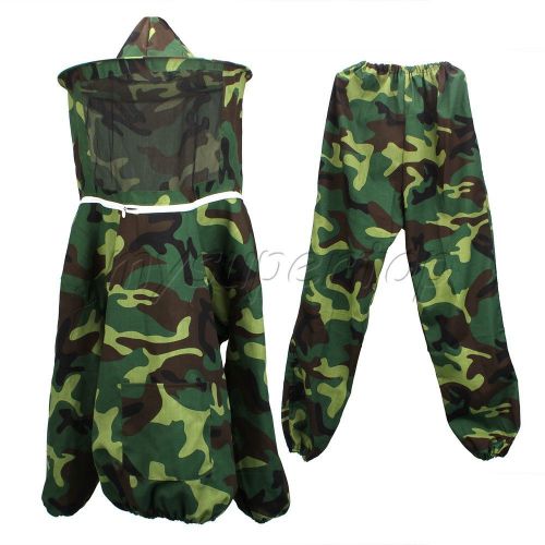 Professional Camouflage Jacket Pants Veil Beekeeping Protecting Suit