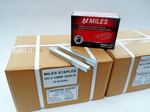 Carton of &#039;miles&#039; arrow t50 rapid 140 tacwise 10mm staples (5040) x 20 boxes for sale