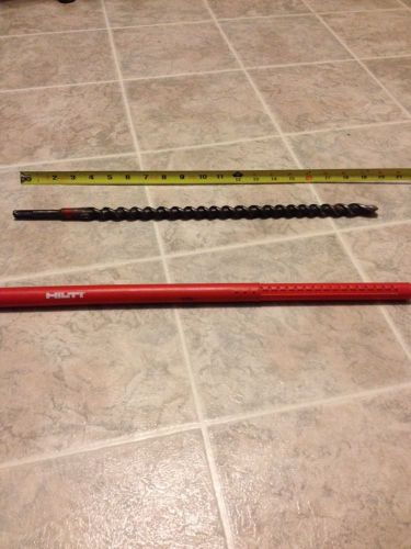 Vintage Hilti Concrete 5/8 Drill Bit 19 Inches Long With Red Case
