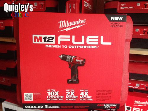 Milwaukee 2404-22 M12 FUEL™ 1/2&#034; Hammer Drill/Driver Kit FREE SHIPPING