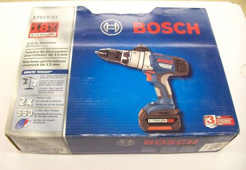Bosch 17618-01 18v li-ion 1/2&#034; hammer drill/driver for sale