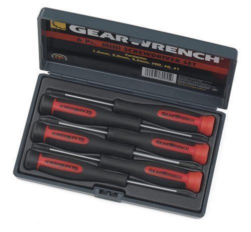 NEW GearWrench 80055 6 Piece Mini Dual Material Screwdriver set