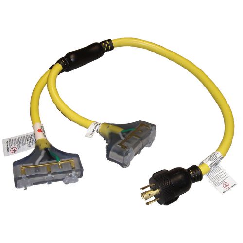 Dek generator cord: 240v l14-30 dek 3 ft twistlock adapter 10 gauge for sale