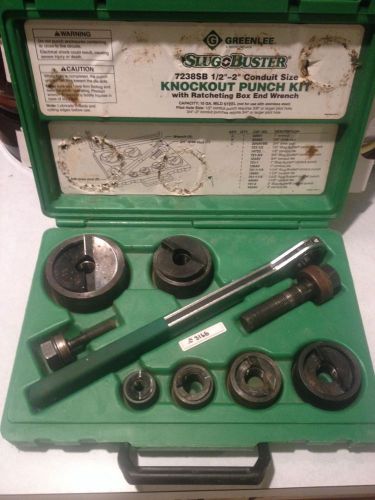 NICE! Greenlee Slugbuster 7238SB 1/2&#034;-2&#034;  Knockout Punch Set  #3166