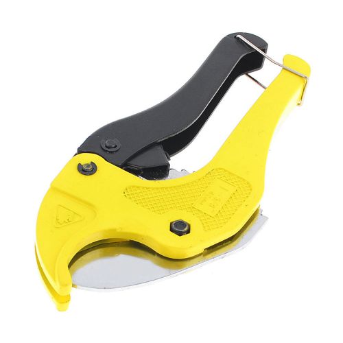 Yellow Black 42mm 1 5/8&#034; PVC Pipe Tube Ratchet Cutter Hand Tool 190mm Long