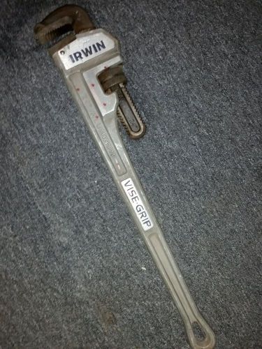 Irwin aluminum 24&#034;pipe wrench for sale