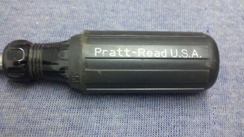 PRATT-READ USGI Black Handle Government Screwdriver Flat Tip 8&#034; Blade