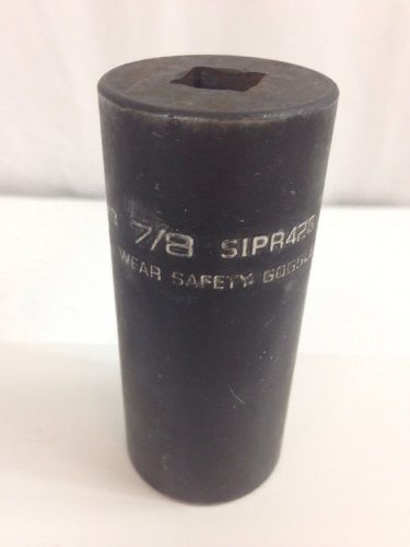 Snap On Tools SIPR428 Steel Impact Socket, 7/8&#034; 8-point, Deep, 1/2&#034; Drive