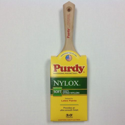 Purdy 3&#034; inch Nylox Moose 100% Nylon Latex Soft Professional Paint Brush