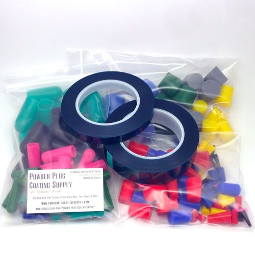 182 piece custom powder coating paint kit high temp silicone plugs caps tape for sale