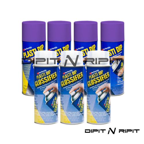 Performix plasti dip gloss wheel kit 4 pure purple 3 glossifier rubber dip spray for sale