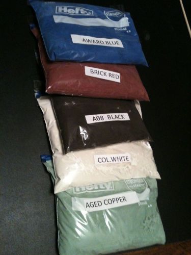 NEW POWDER COATING  PAINT LOT( 5 COLORS) 1LBSEACH  5lbs  COLOR CHART