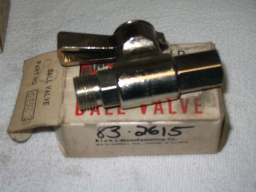 #83-2615 3/8&#034; 1/4&#034; Vintage BINKS ball valve air fluid NOS new paint Made USA