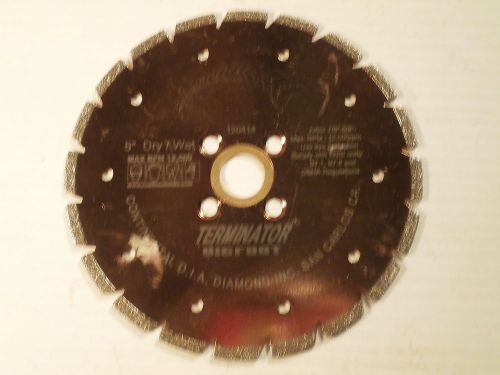 Continental Diamond Terminator Bigfoot 5&#034; Wet/Dry Blade 12,000 RPM Arbor 7/8-5/8