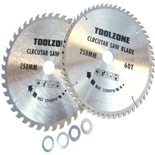 Circular Saw Blades 250mm 10&#034; 40T &amp; 60T TCT Saw Disc Blades