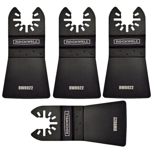 4 pack rockwell sonicrafter® multi-tool flexible 1.77&#034; wide scraper blade rw8922 for sale