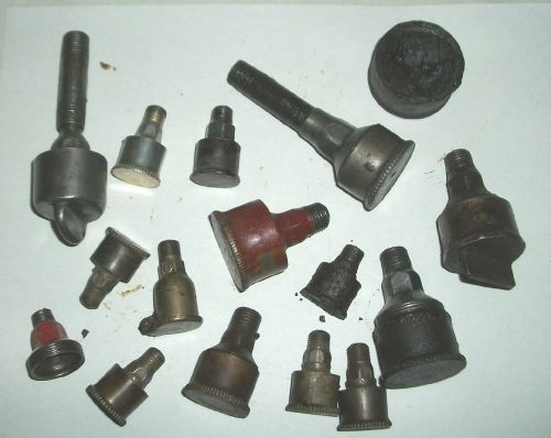 Antique Variety Lot Vintage Grease Hit Miss Engine Oiler / Oil Cups + Caps