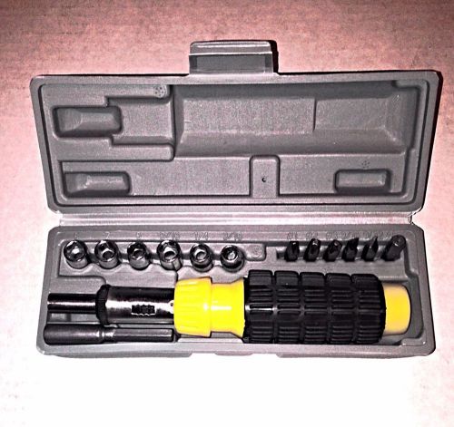 Tectron 15 Piece Ratchet And Bits Set  2 Way Function Handle! New! Must See