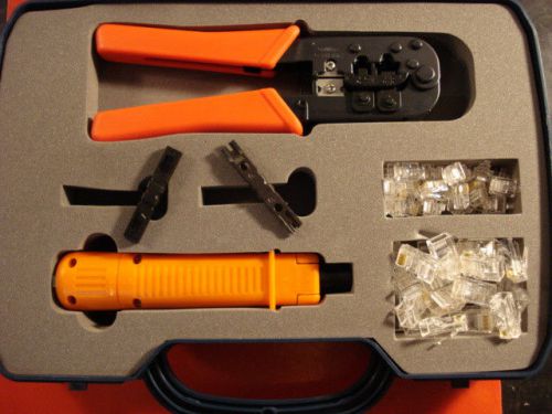 Nuline data comm, ht-2568e, 6pc tool kit, crimping tool, punch down, plugs /hm3/ for sale