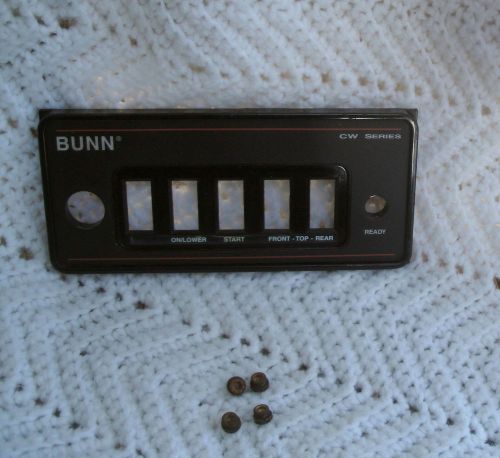 Bunn-O-Matic CW Series Commercial Coffee Brewer Face Plate W/ Mount Screws Vg+