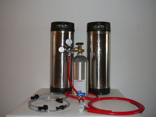 Two tap home brew system with 2 pin lock corny kegs for sale