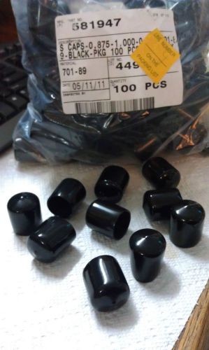 Pliable vinyl caps, push-on round cap fits 7/8&#034;-15/16&#034; od, 1&#034; inside height, *10 for sale