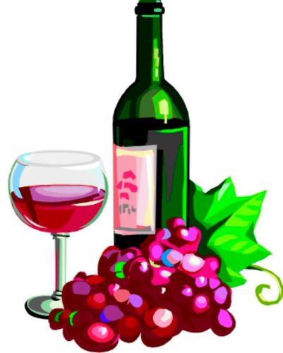 Wine Glass Grape Beverages Bar Vinyl Sign Decal 12&#034;