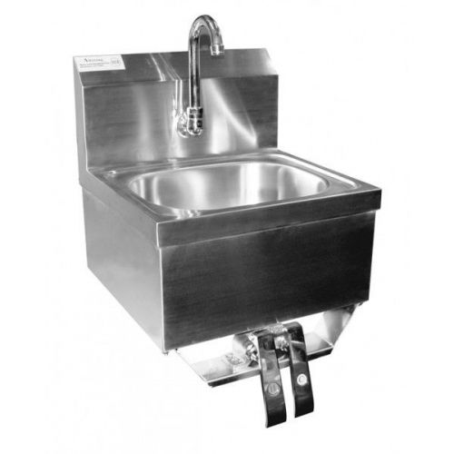 Knee operated hand sink 16&#034; x 15&#034; w/ no lead faucet for sale