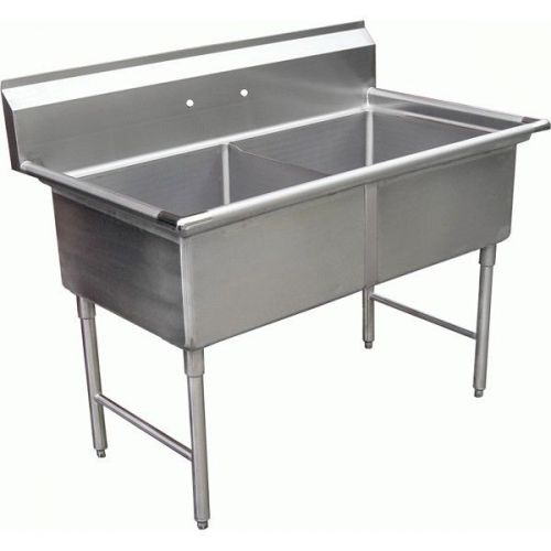 2 compartment 24&#034;x24&#034; restaurant sink no drainboard nsf for sale