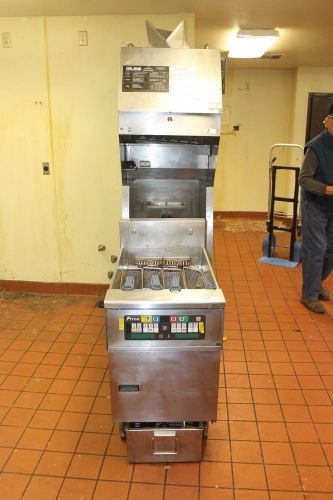 Ventless fryer hood giles fsh 2-ph with pitco ph-sef184 deep fat fryer for sale