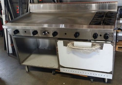 Ideal 60&#034; restaurant griddle range with a convection oven for sale