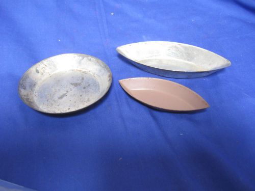Lot 3 Random Tart Pastry Dishes Pans Professional Chef Oval Round Lot #10